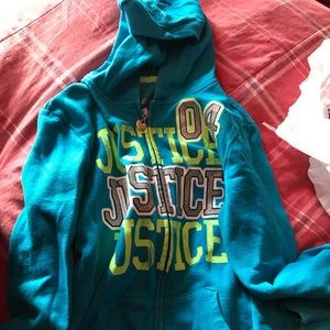 Justice zip up hoodie